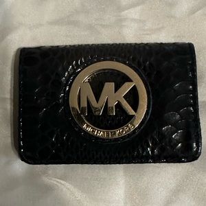 Michael Kors black snakeskin design small card holder